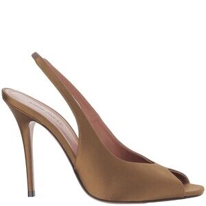 Amina Muaddi Kristina Silk Slingback - NWT